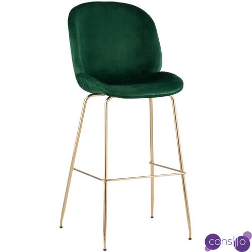 Барный Стул Зеленый Велюр Vendramin Chair