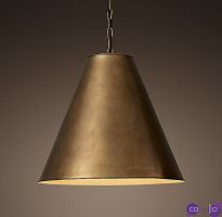 Подвесной дизайнерский светильник Antiqued Metal Funnel Pendant by Restoration Hardware