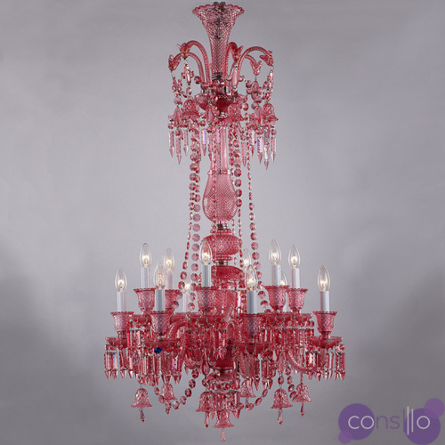 Люстра BACCARAT Chandelier Pink Glass