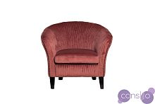 Кресло низкое велюровое темно-розовое PJS30801-PJ626