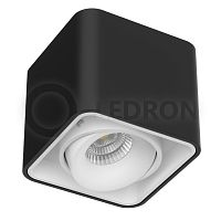 Светильник накладной TUBING Black-White Ledron регулируемый LED