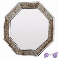 Зеркало серебряное восьмиугольное в состаренной раме Antique Silver