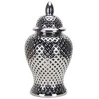 Ваза с крышкой Ceramic Silver Vase