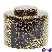 Ваза Leopard Vase black and gold 18