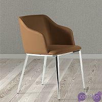 Стул-кресло с подлокотниками мягкий светло-коричневый от Angel Cerda