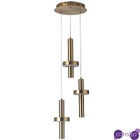 Каскадный светильник с 3-мя плафонами Flos Brass Metal Acrylic Trio Hanging Lamp