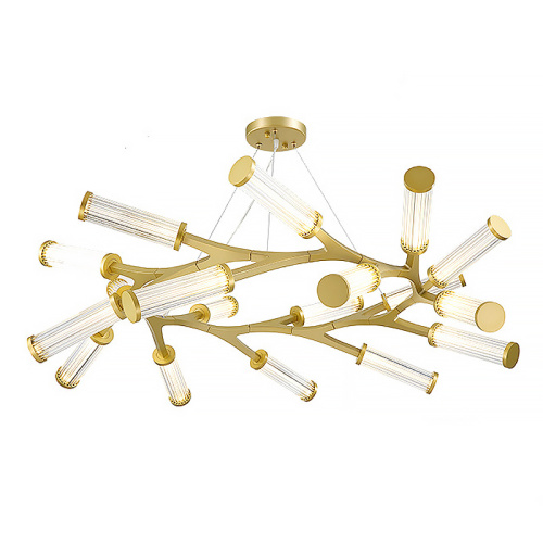 Люстра Cylinder Branches Chandelier Ring Gold