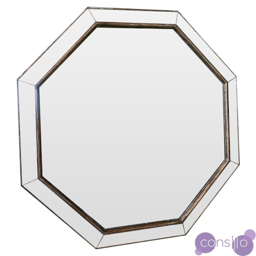Зеркало серебряное венецианское восьмиугольное большое Octagon