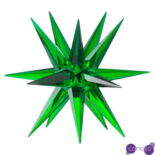 Статуэтка стеклянная зеленая звезда Green Star