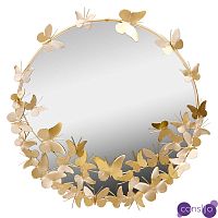 Зеркало круглое Golden Butterflies