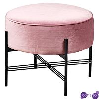 Пуф розовый велюровый Sanjay Velour Pouf Pink