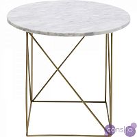 Приставной столик белый круглый 40 см Key Largo