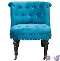 Низкое кресло Aviana blue velvet