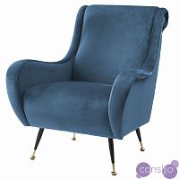 Кресло Chair Giardino Fauteuil blauw velvet