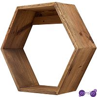 Деревянная полка в виде шестиугольника Wood Honeycomb Shelf
