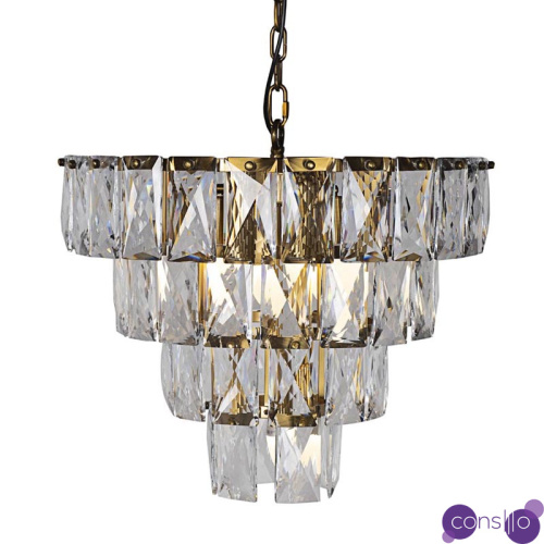 Люстра Tiers Crystal Light Chandelier brass 7