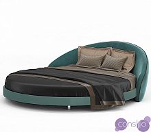 Кровать круглая двуспальная 220 см зеленая Apriori L
