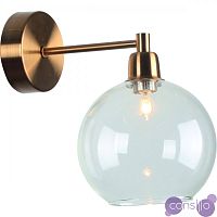 Бра Clear Glass Sphere Cloche Gold