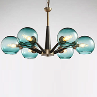 Люстра Thalia chandelier Blue glass