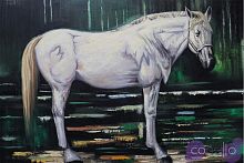 Картина маслом Белый конь