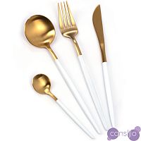 Столовые приборы Gold and White