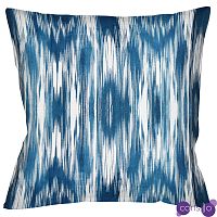 Декоративная подушка с голубым узором Ikat Pattern