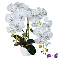 Декоративный искусственный цветок Orchid gray