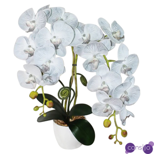 Декоративный искусственный цветок Orchid gray