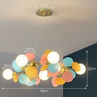 Люстра MATISSE Chandelier circle multicolor
