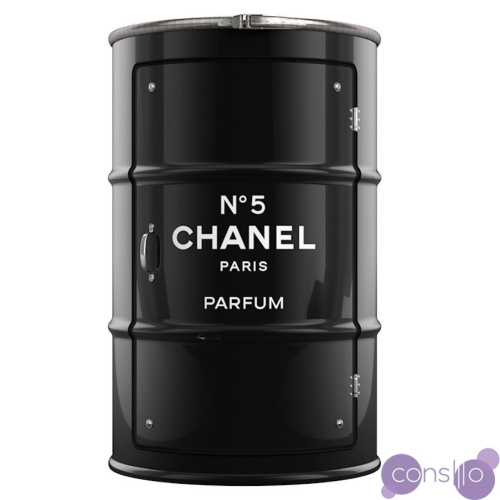 Декоративная Бочка-шкаф Chanel №5 black XL