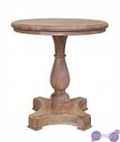 Приставной столик круглый деревянный с фигурной ножкой 60 см Zing