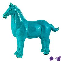 Фигурка керамика синяя лошадь Blue Horse