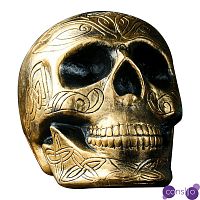Статуэтка Golden Skull with Pattern