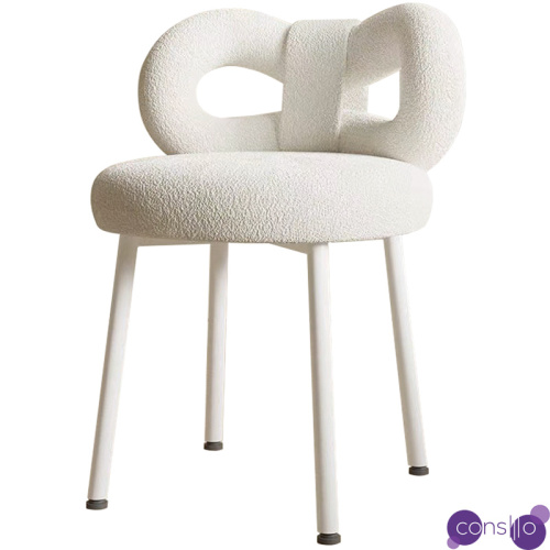 Стул Claire White Boucle Chair