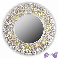 Зеркало круглое настенное серебро CORAL