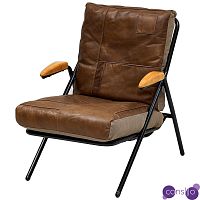 Дизайнерское кожаное кресло в стиле Лофт Bronwyn Leather Armchair