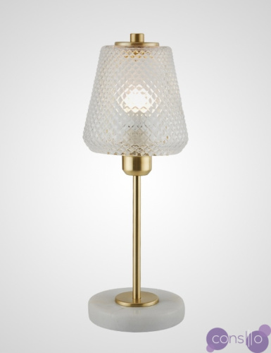 Настольная лампа с плафоном из рифленого стекла DAKOTA TAB