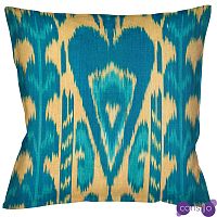 Декоративная подушка Ikat Pattern Голубая