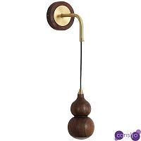 Настенный светильник с плафоном из дерева Neal Wooden Wall Lamp