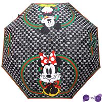 Зонт раскладной GUCCI дизайн 009 Черный цвет