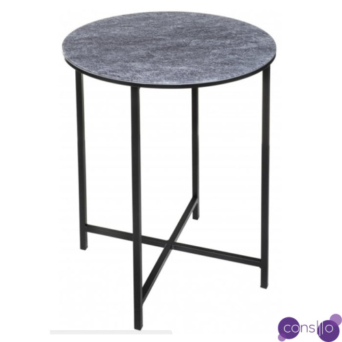 Приставной стол Zermatt Side Table round gray