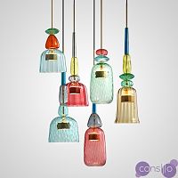 Серия светодиодных светильников-подвесов из цветного стекла. CANDY B