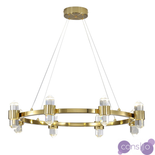 Люстра Crystal Ring Chandelier Brass