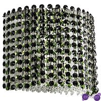 Бра с хрустальными подвесками хром Crystal Art Chrome Green Wall Lamp