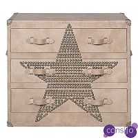 Комод Andrew Martin Howard STAR Studded Parchment Chest of Drawers