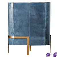 Шкаф в стиле арт-деко Aberforth Cabinet Синий перламутр