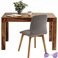 Обеденный стол деревянный с широкими ножками 120 см Authentico