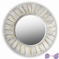Круглое зеркало настенное серебро SUNSHINE