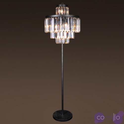 Торшер RH 1920S Odeon Clear Glass Floor Lamp 4 rings