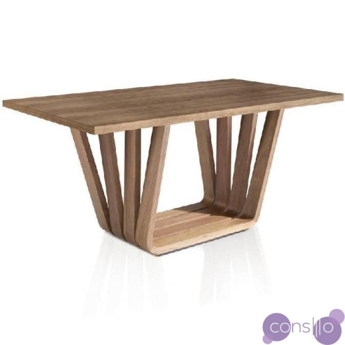 Обеденный стол деревянный с фигурным основанием 220 см MI1358 от Angel Cerda